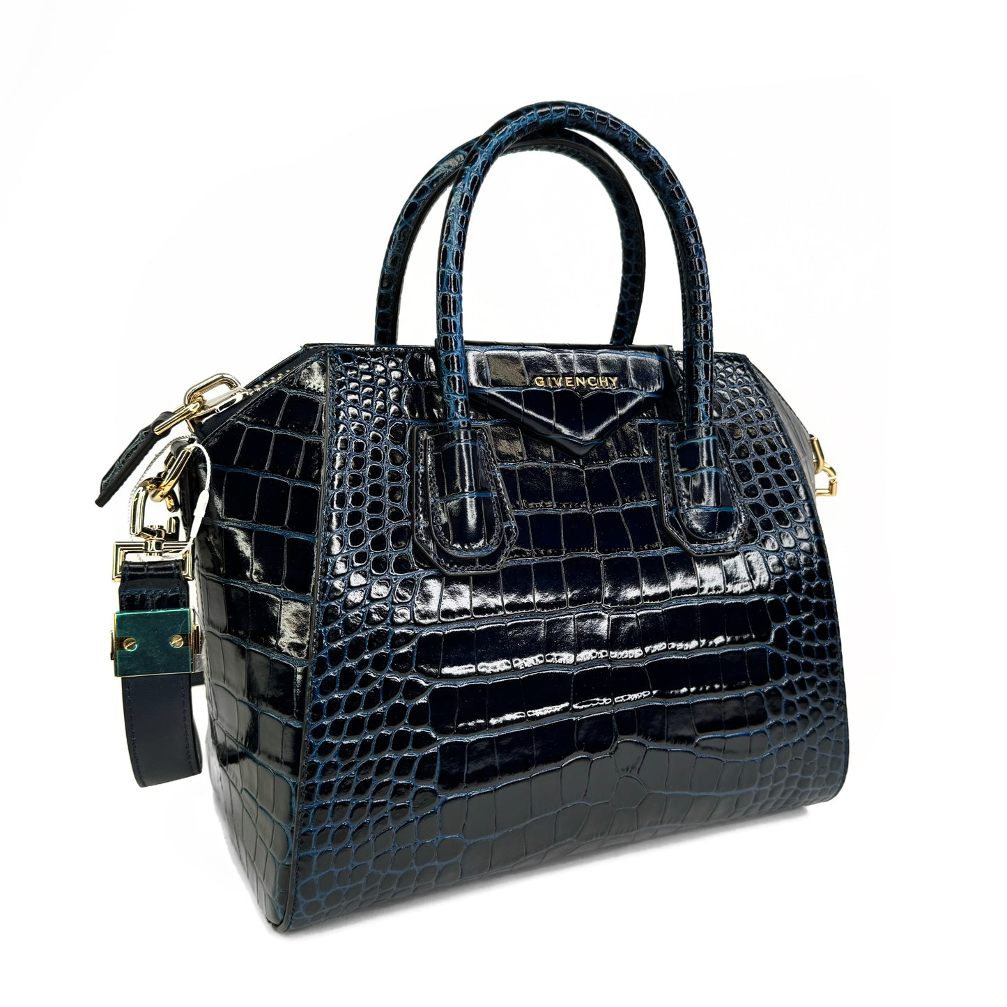 Givenchy Antigona Crocodile Embossed Small Bag