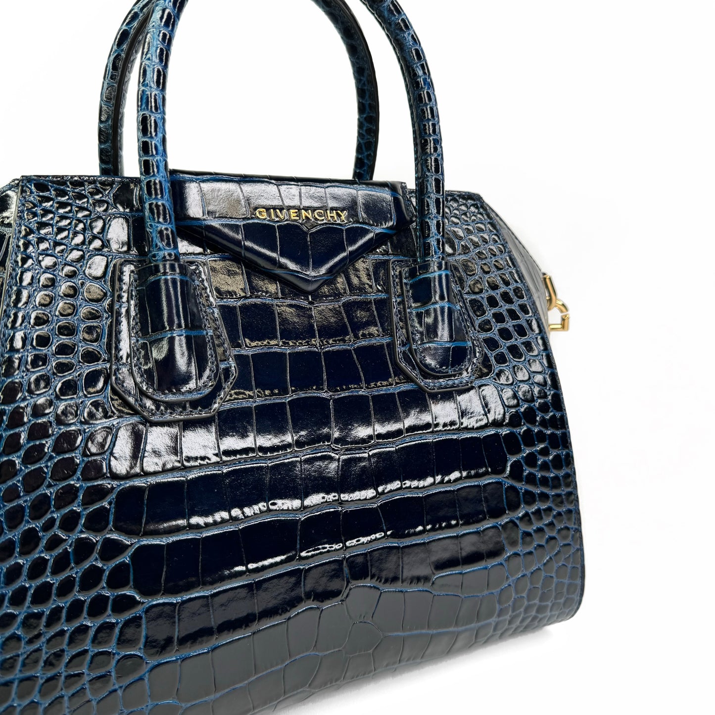 Givenchy Antigona Crocodile Embossed Small Bag