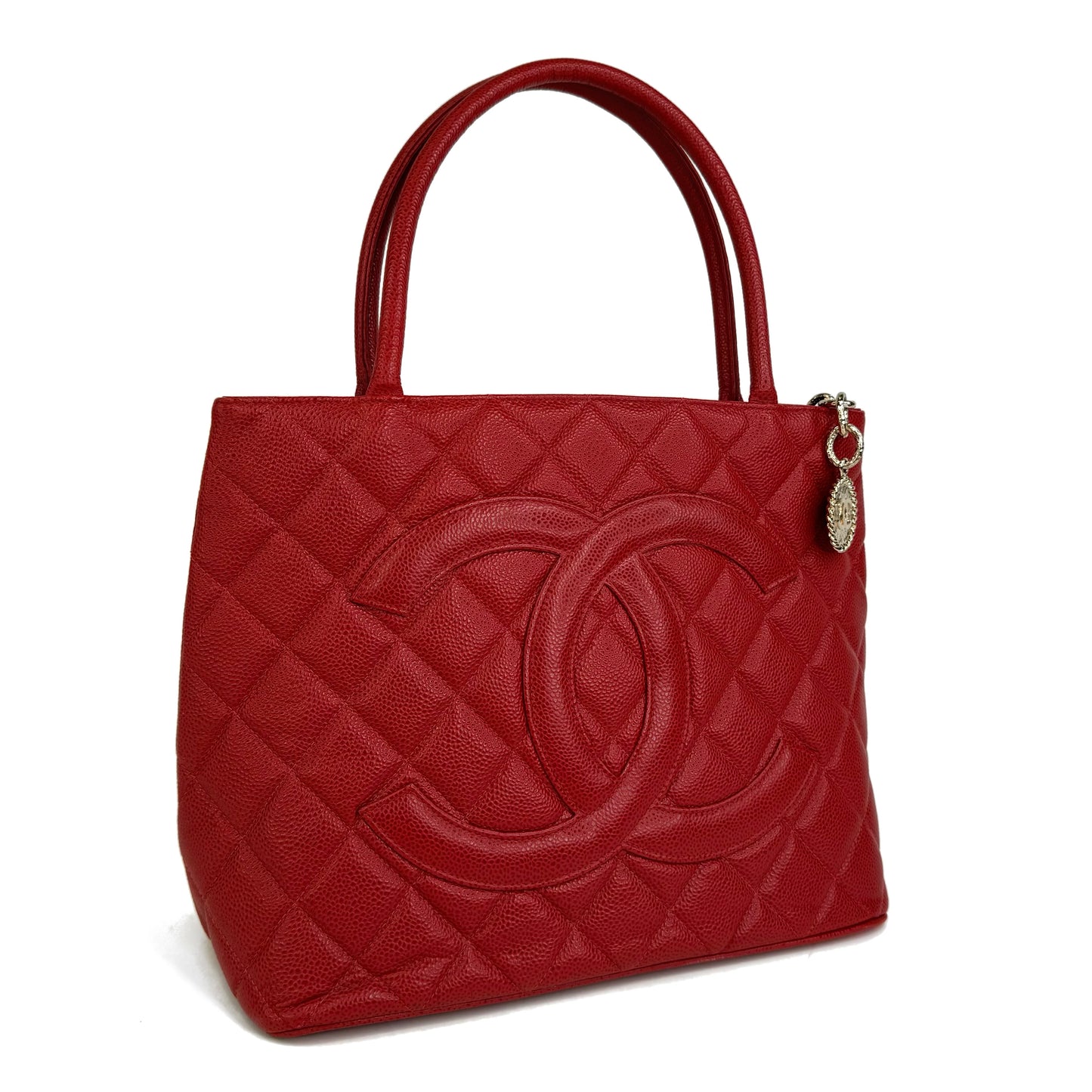 Chanel Medallion Red Tote Bag