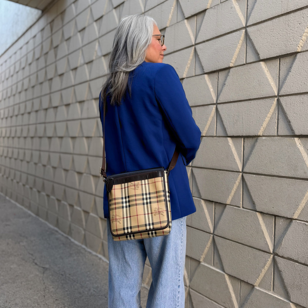 Burberry Haymarket Check Messenger Bag
