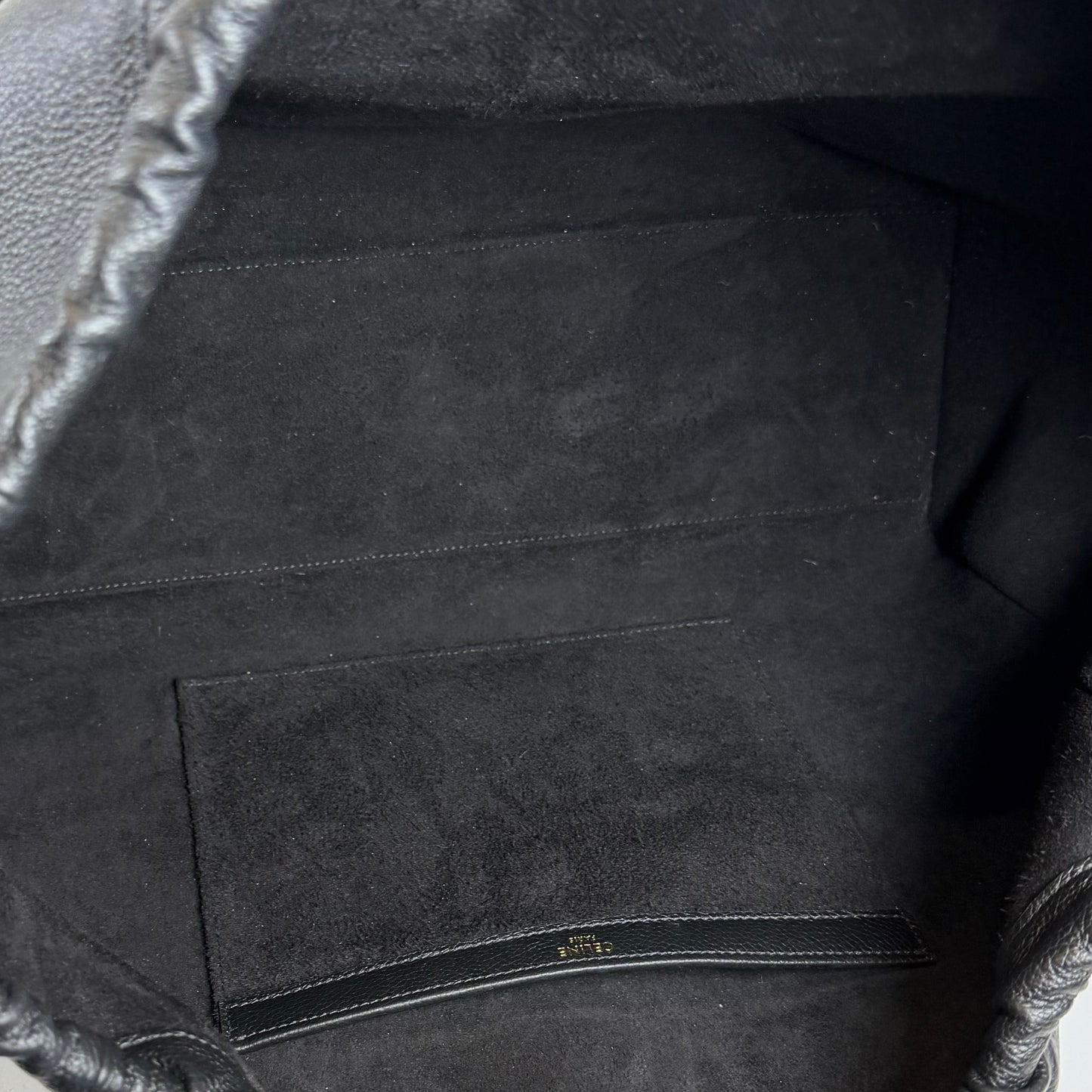 Celine Cabas Drawstring Cuir Triomphe Tote Bag
