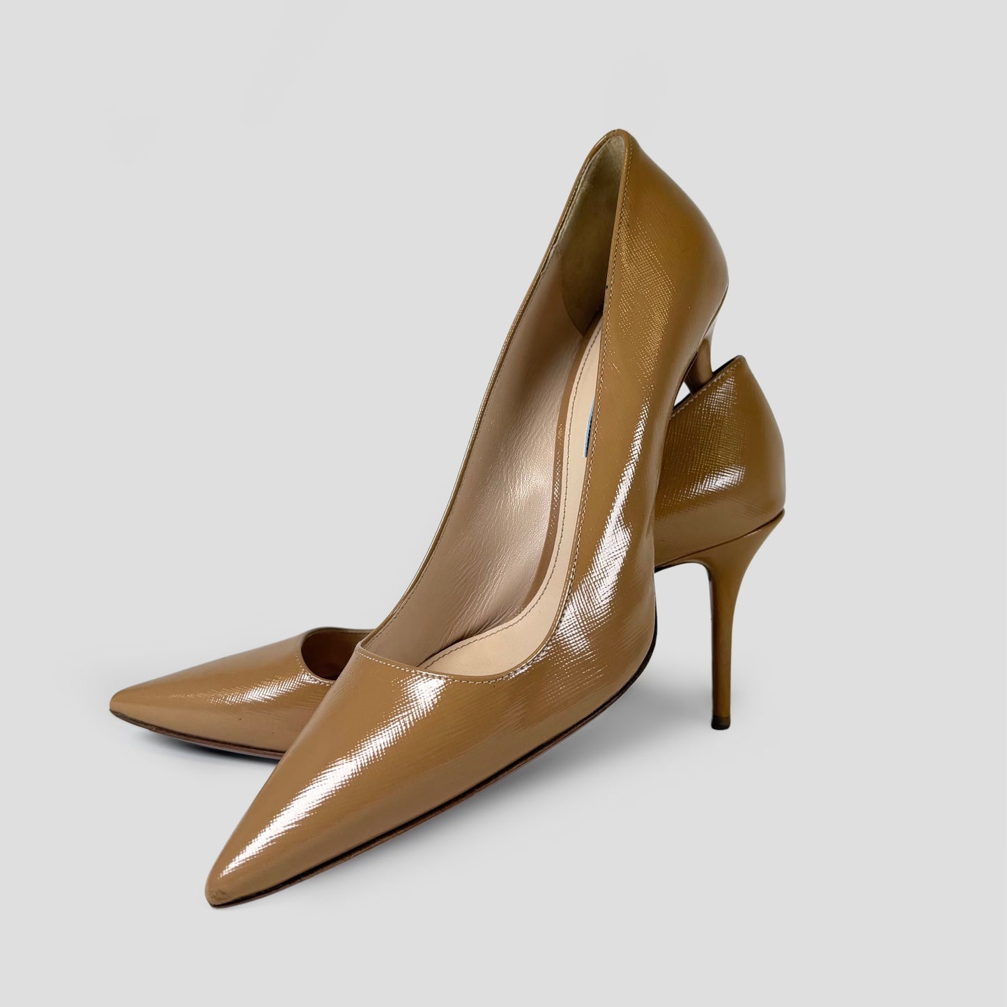 Prada Saffiano Patent Leather Pumps