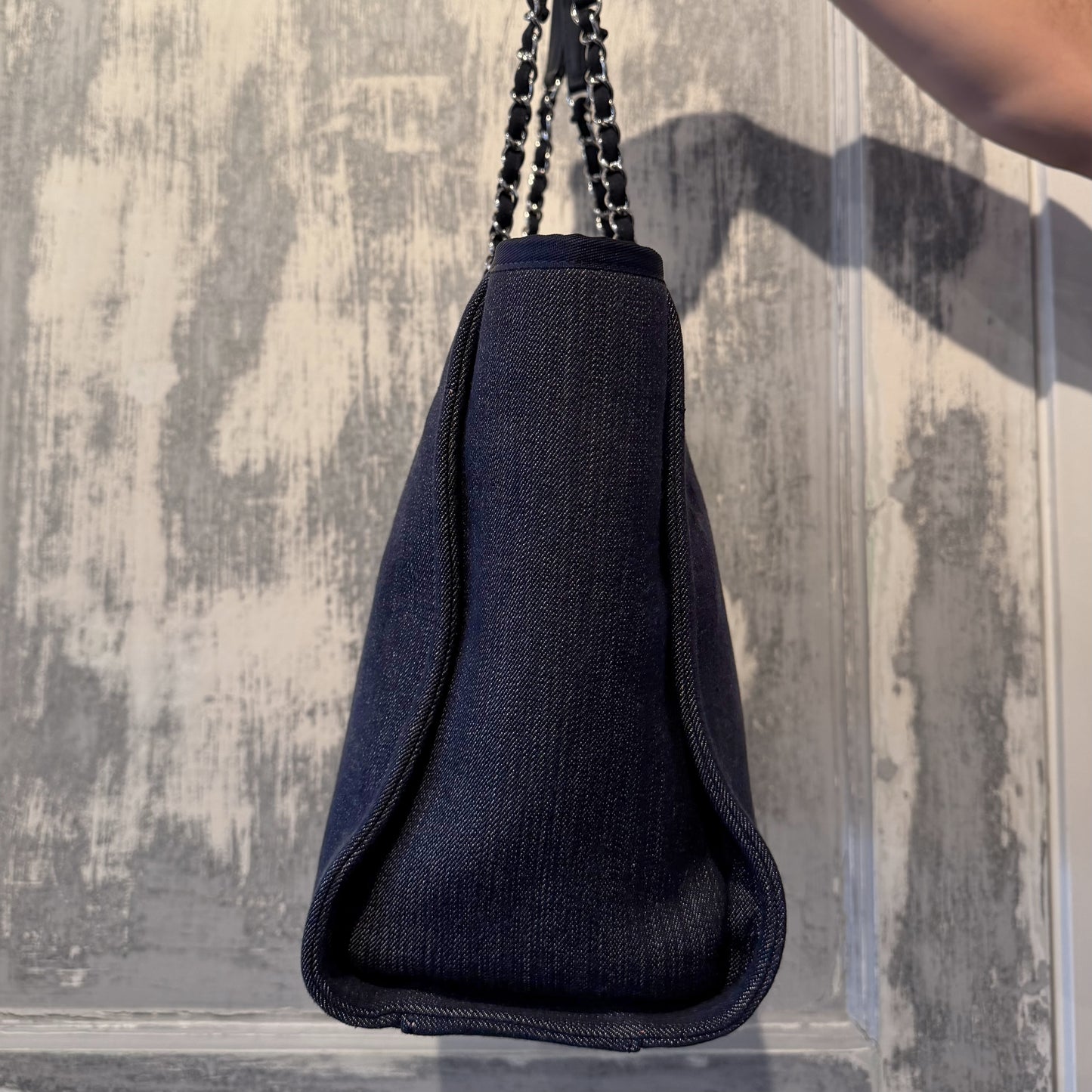 Chanel Deauville Denim Small Tote Bag