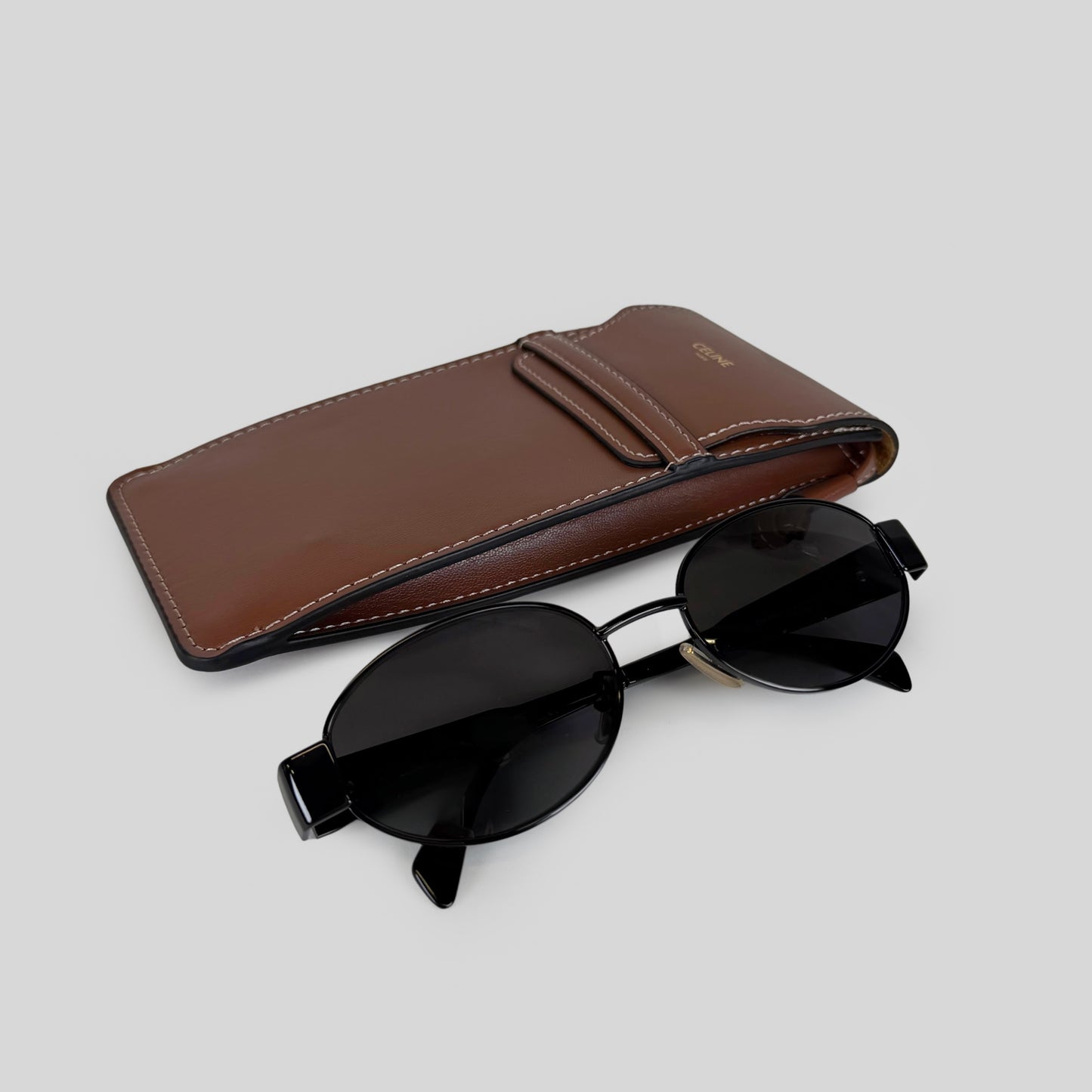 Celine Oval Metal Triomphe Sunnies