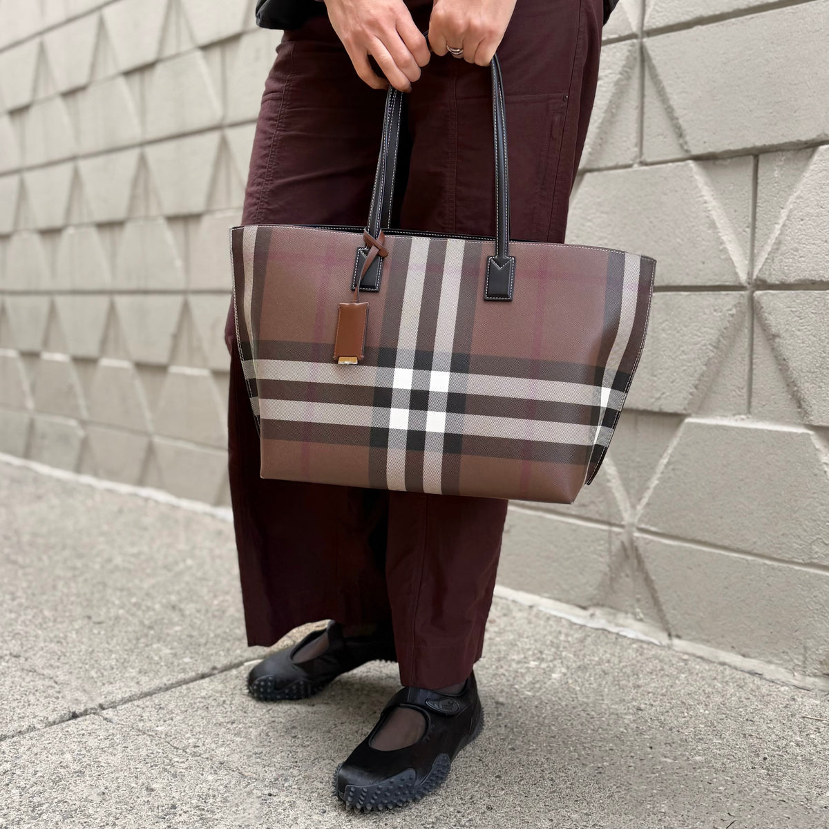 Burberry Check Medium Tote Bag