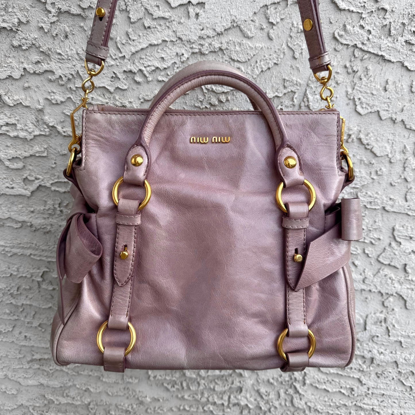 Miu Miu Vitello Lux Bow Bag