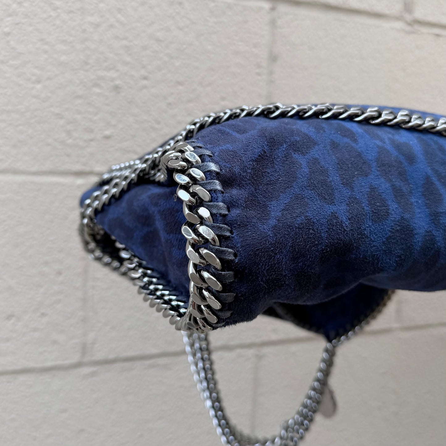 Stella McCartney Leopard Print Falabella Fold-Over Bag