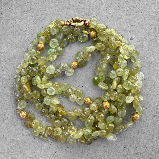 Anzie Double Beaded Peridot Necklace