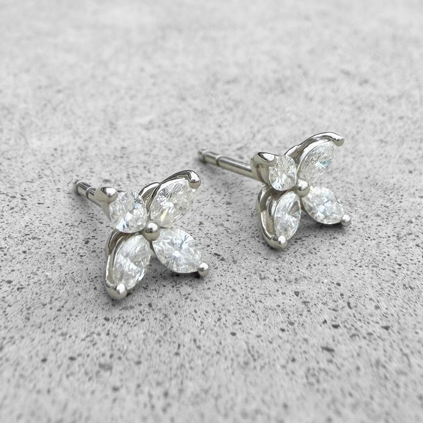 Tiffany & Co. Victoria Platinum Marquise Diamonds Earrings