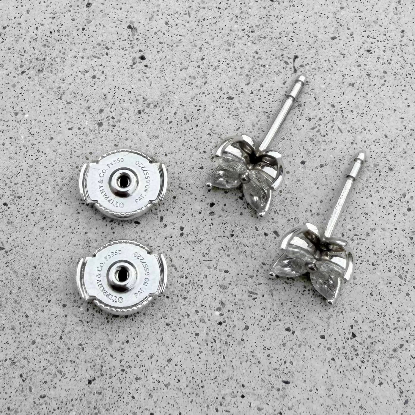 Tiffany & Co. Victoria Platinum Marquise Diamonds Earrings