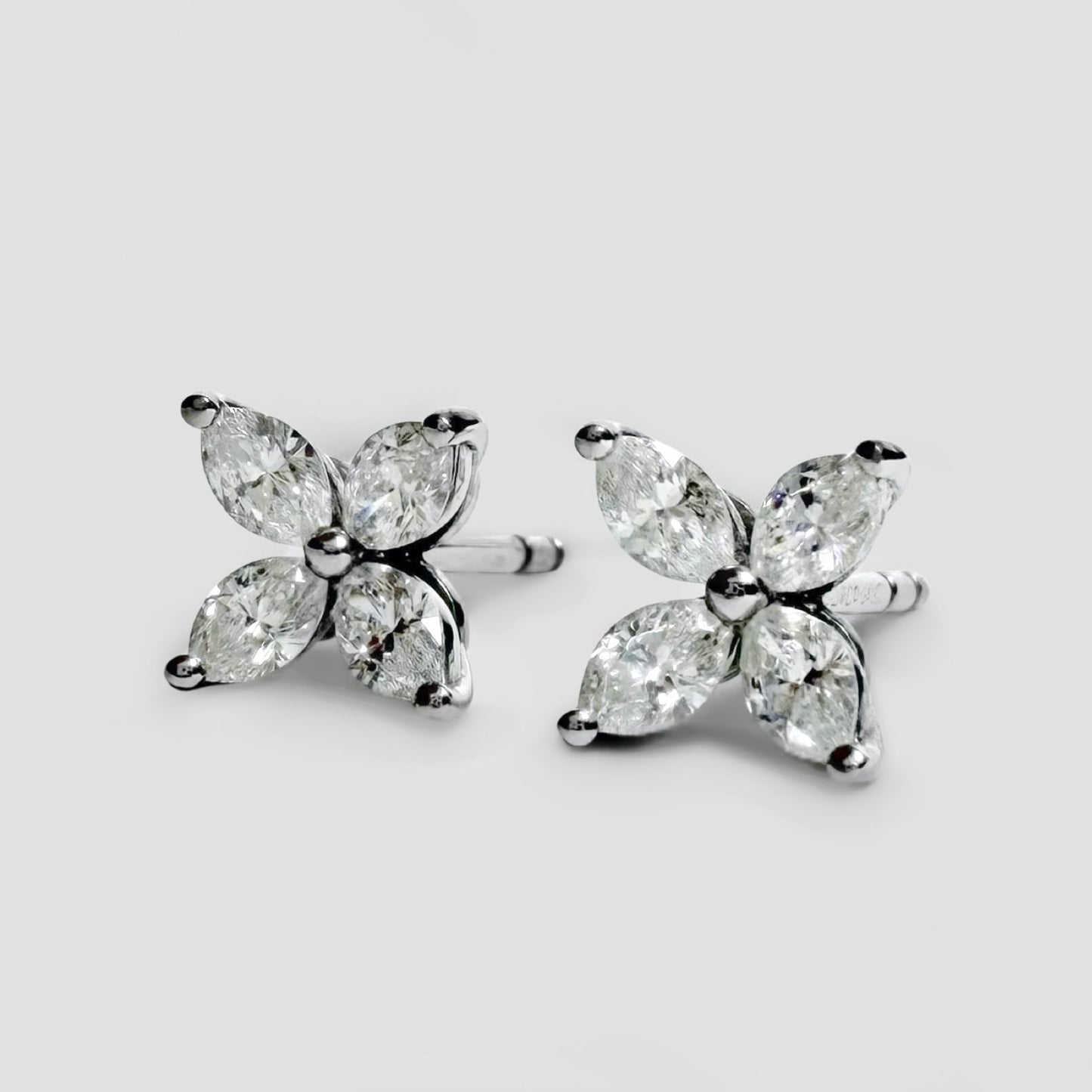 Tiffany & Co. Victoria Platinum Marquise Diamonds Earrings