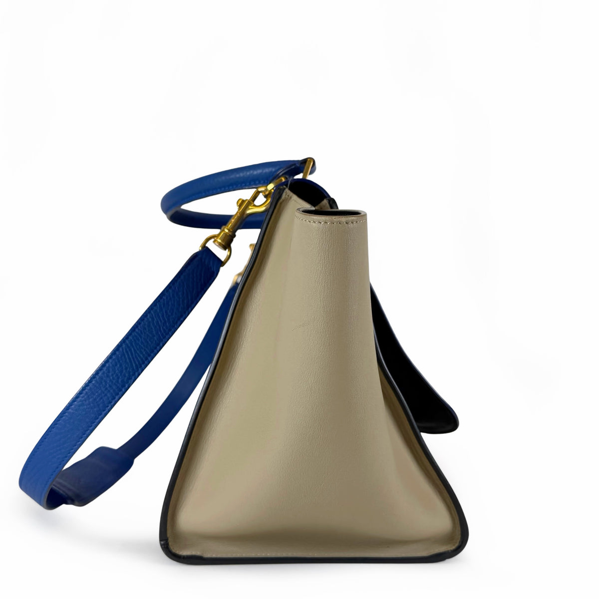 Celine Tricolor Leather Medium Trapeze Bag