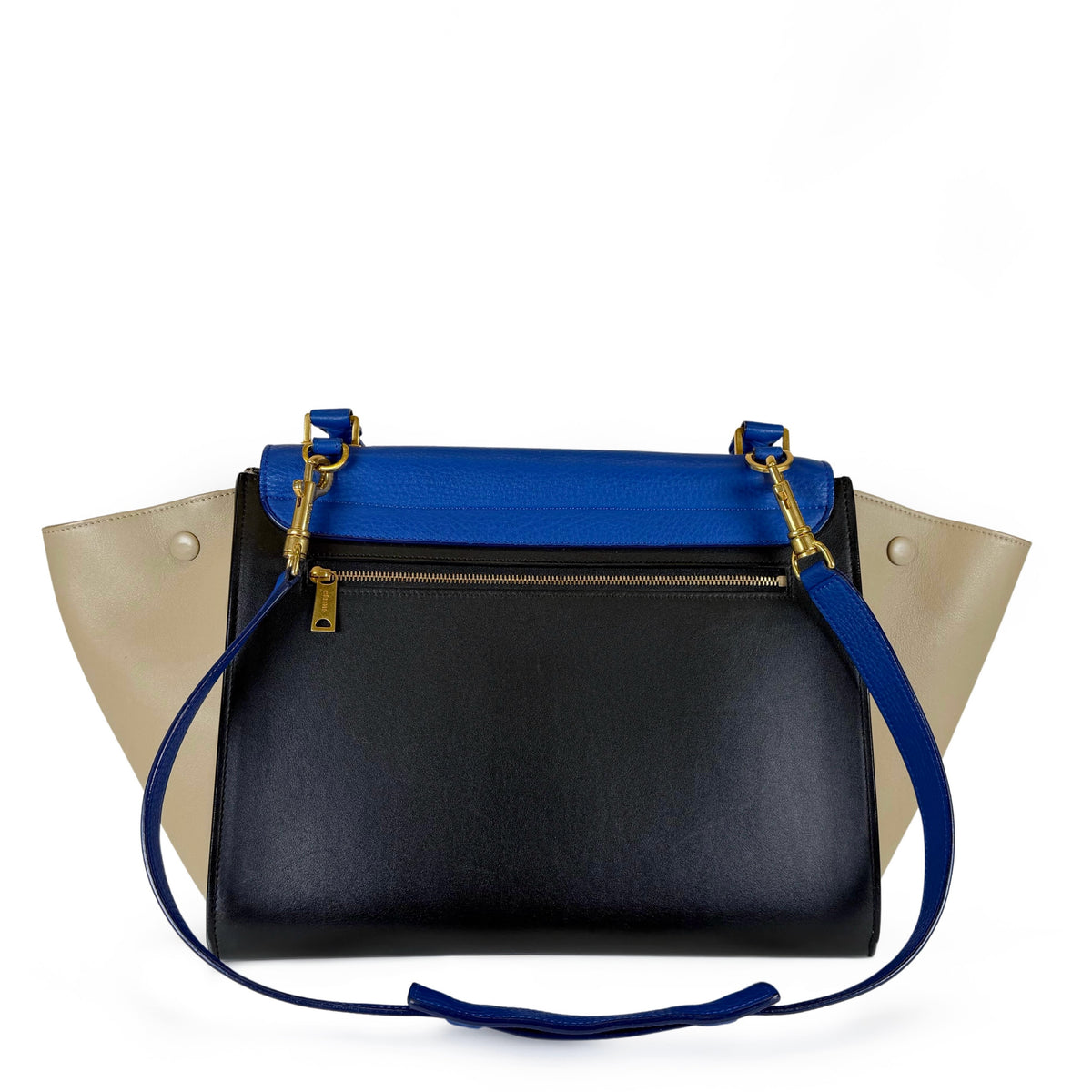 Celine Tricolor Leather Medium Trapeze Bag