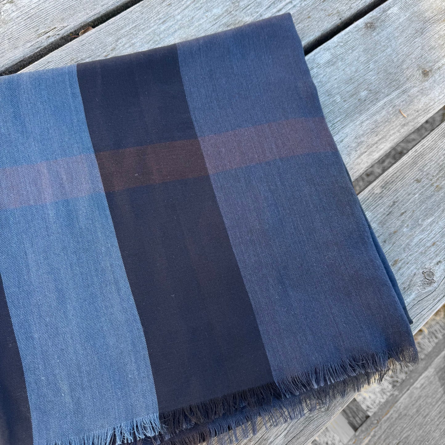 Burberry Check Fringe Scarf