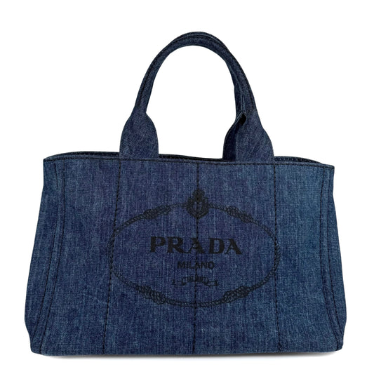 Prada Canapa Denim Tote Bag