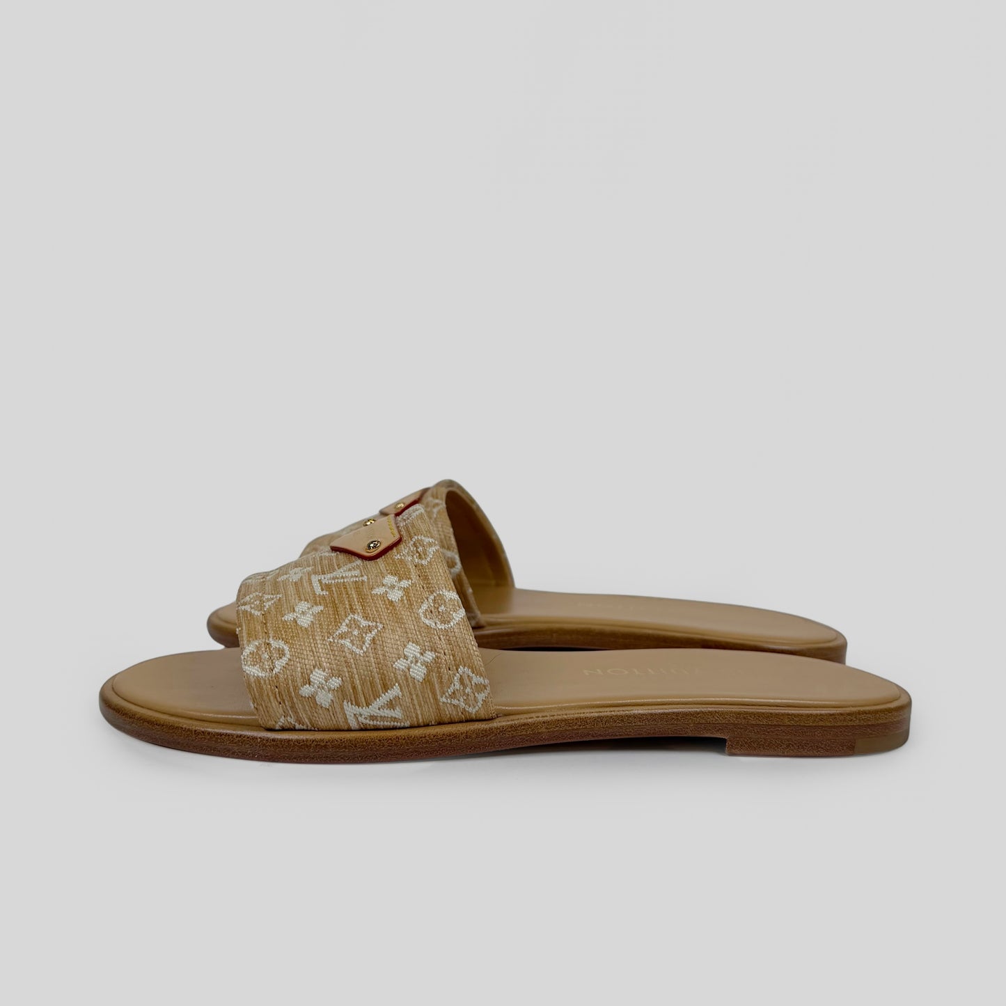 Louis Vuitton Raffia Lily Flat Mules