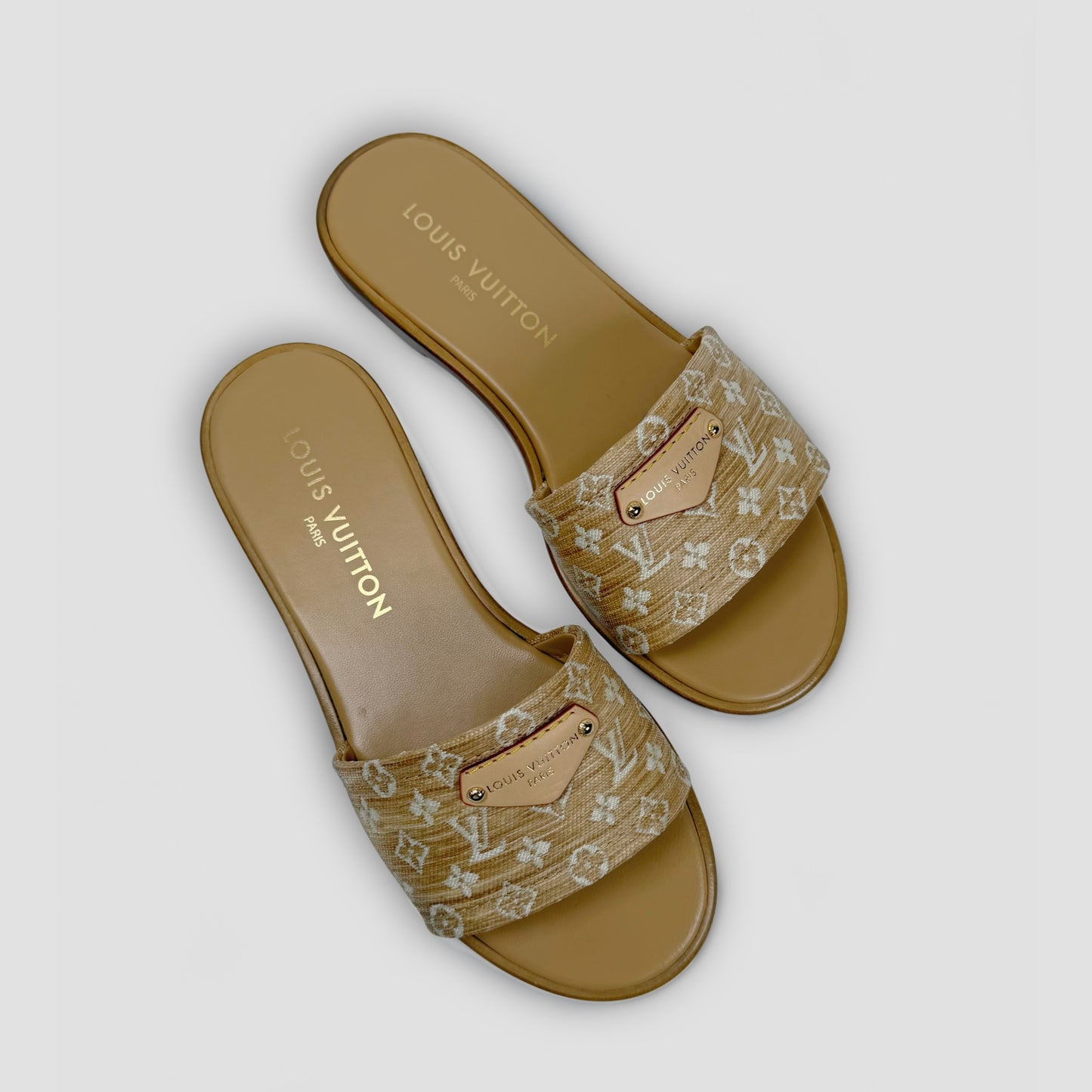 Louis Vuitton Raffia Lily Flat Mules