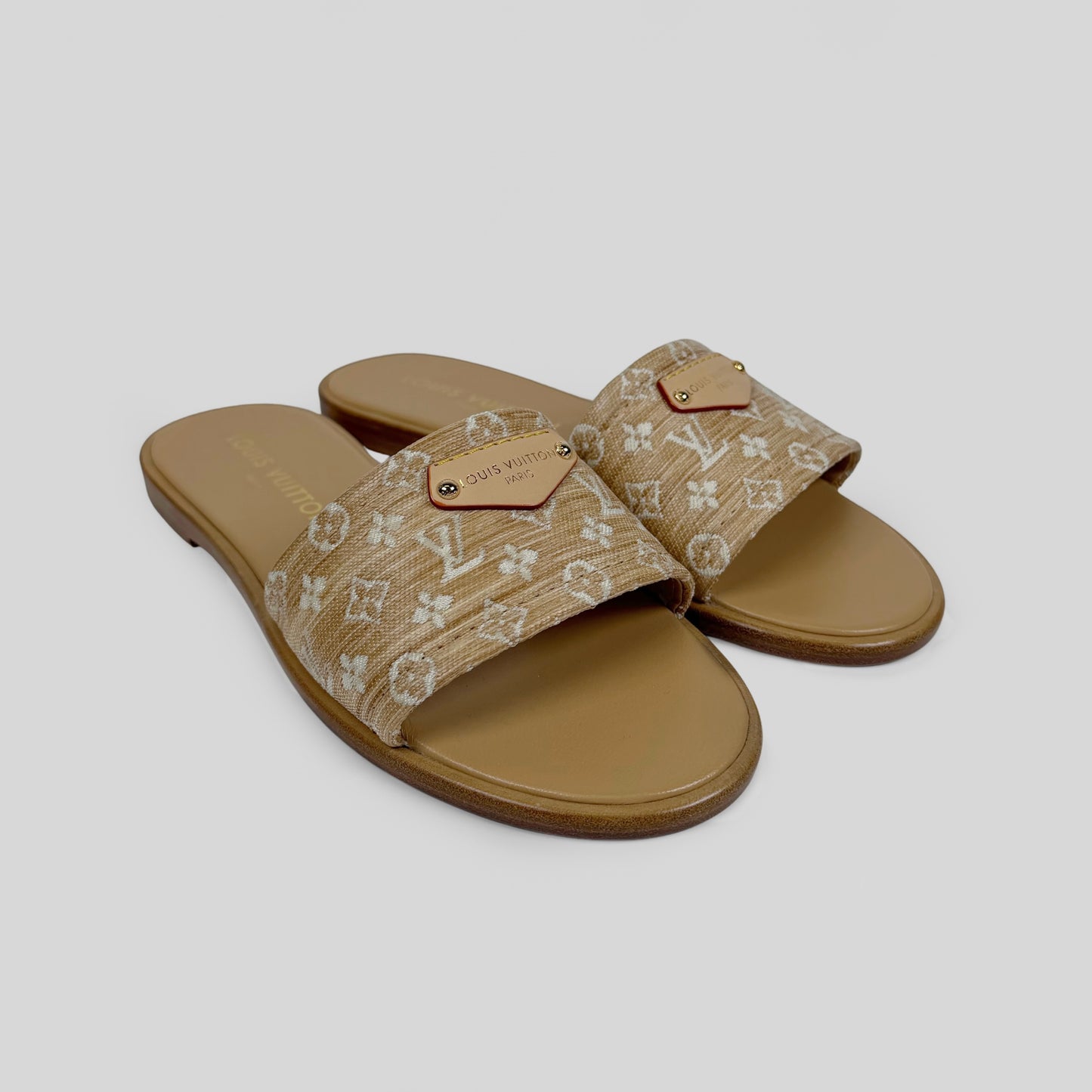 Louis Vuitton Raffia Lily Flat Mules
