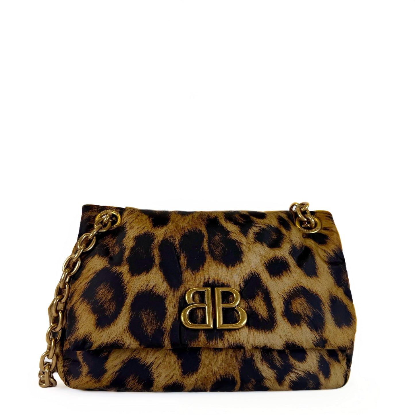 Balenciaga Monaco Leopard Print Mini Bag