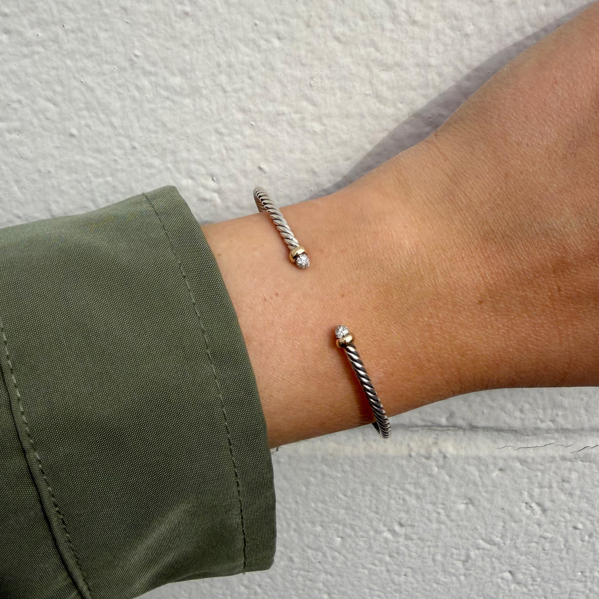 David Yurman Micro Flex Cable Cuff Bracelet