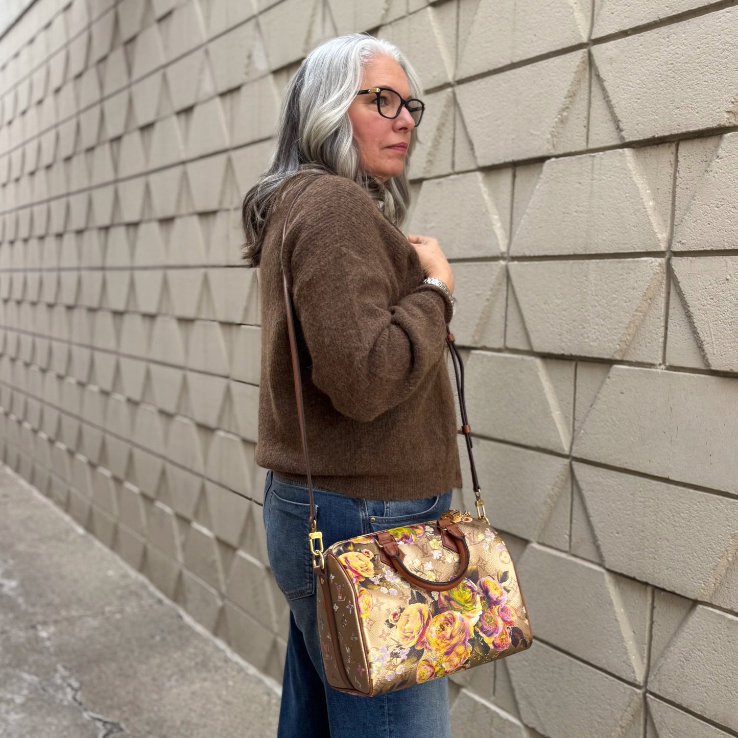 Louis Vuitton Metallic Gold Garden Speedy Bandouliere