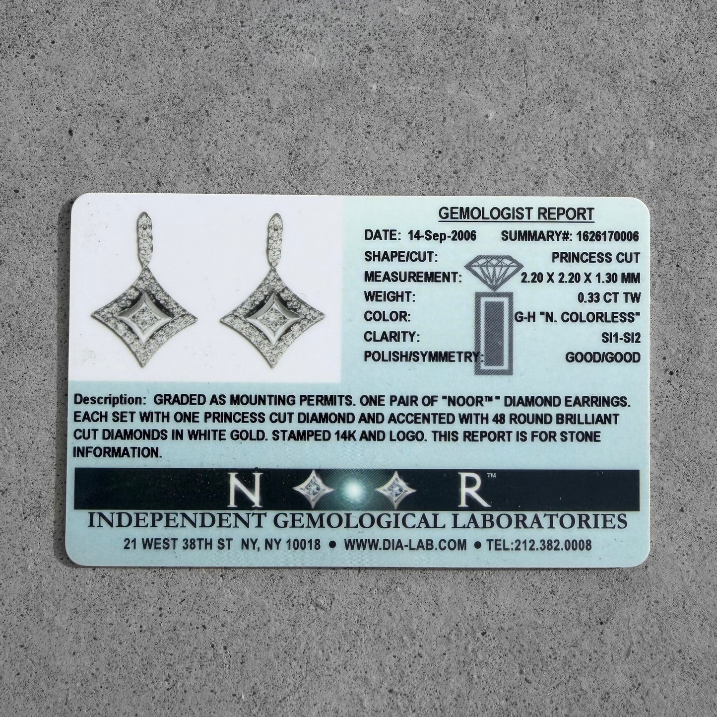 Estate Drop Dangle Diamond Stud Earrings