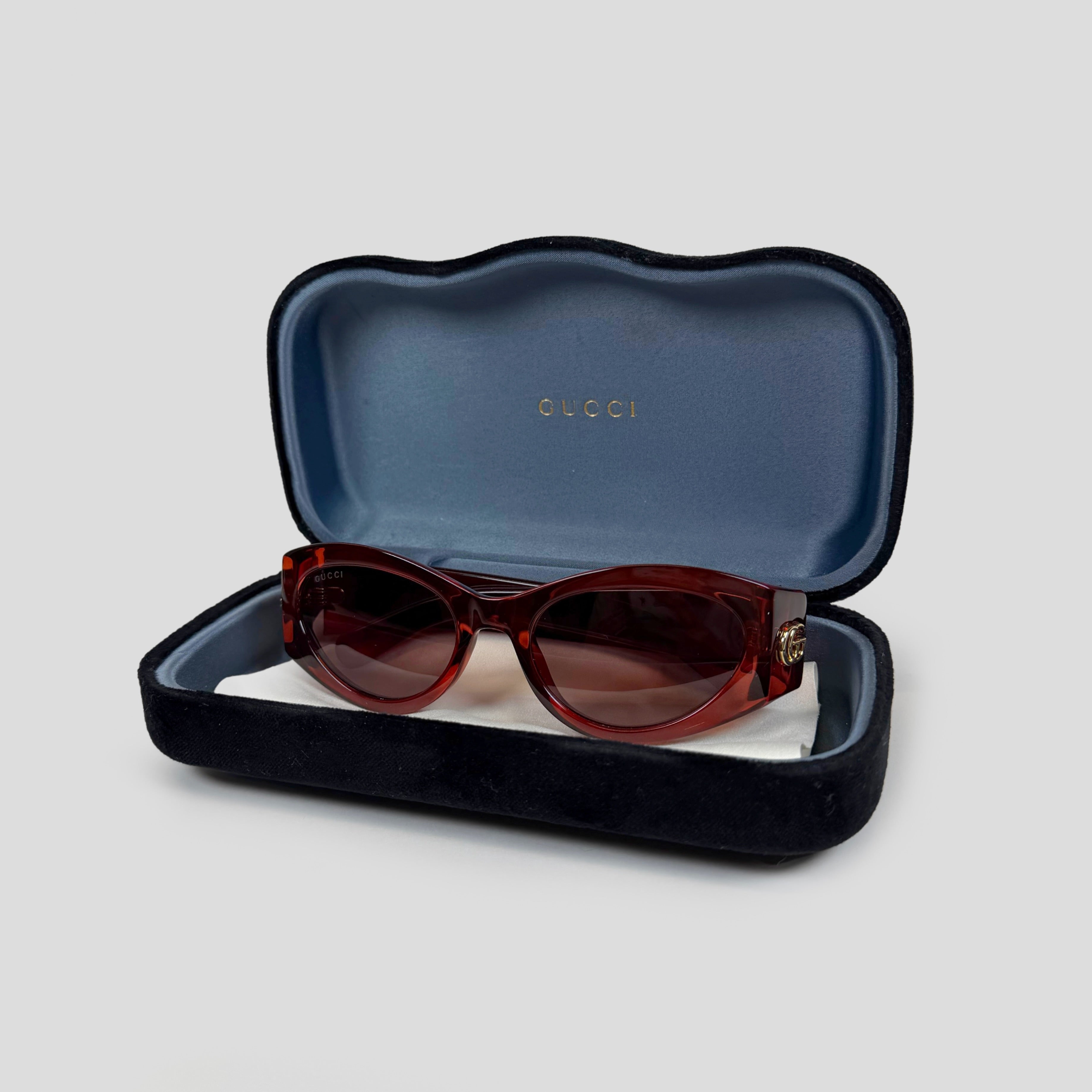 小物 GUCCI sunglasses archive y2k Bordeaux Gucci Cat Eye Red Sunglasses – Wilder's Consignment House