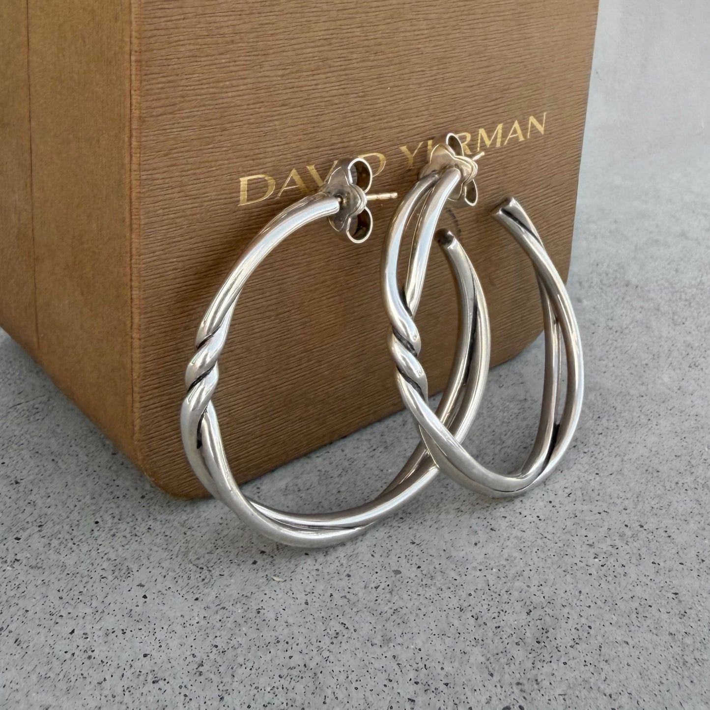 David Yurman Continuance Twist Hoop Earrings