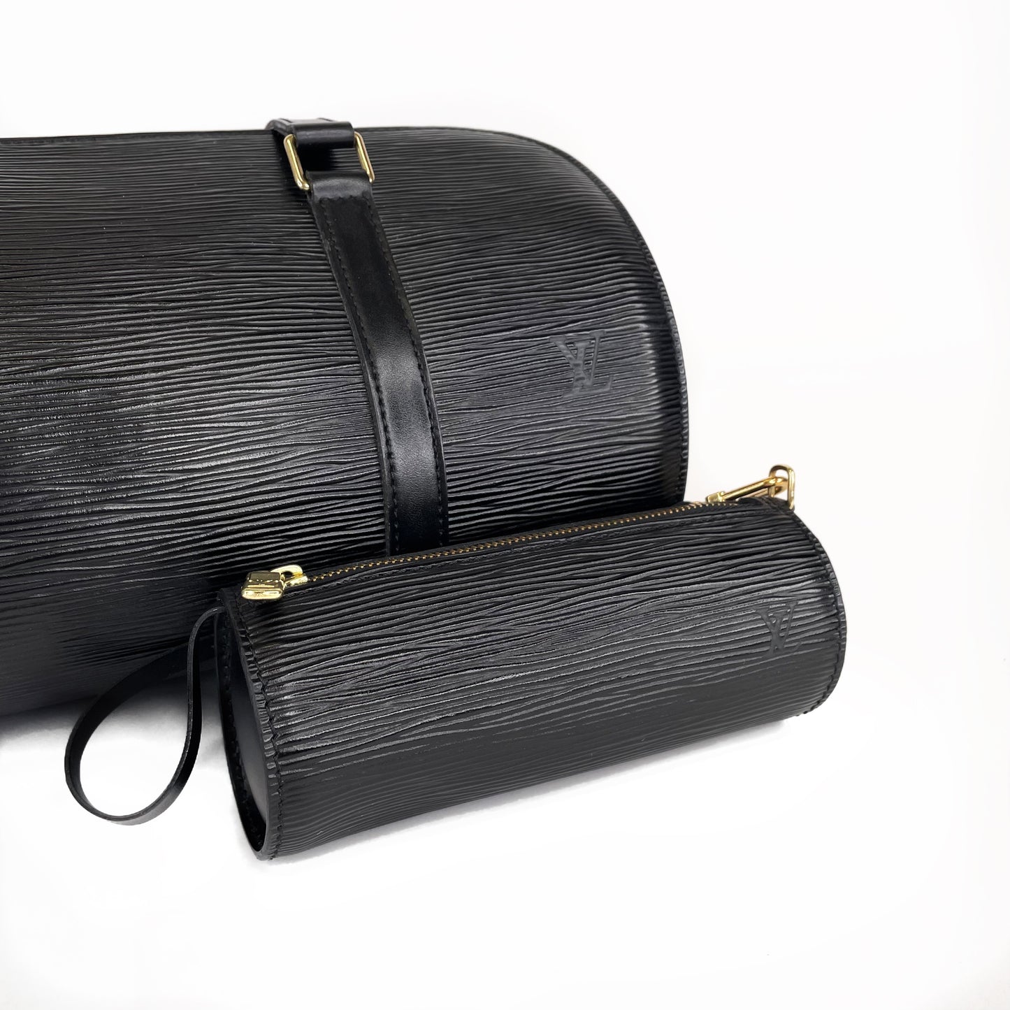Louis Vuitton Black Epi Soufflot Bag