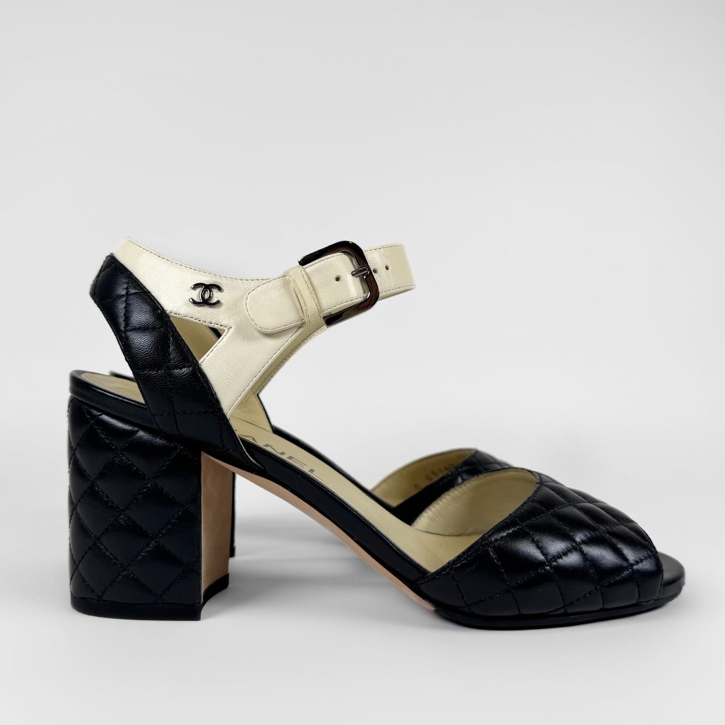 Chanel Quilted Lambskin Heeled Sandal