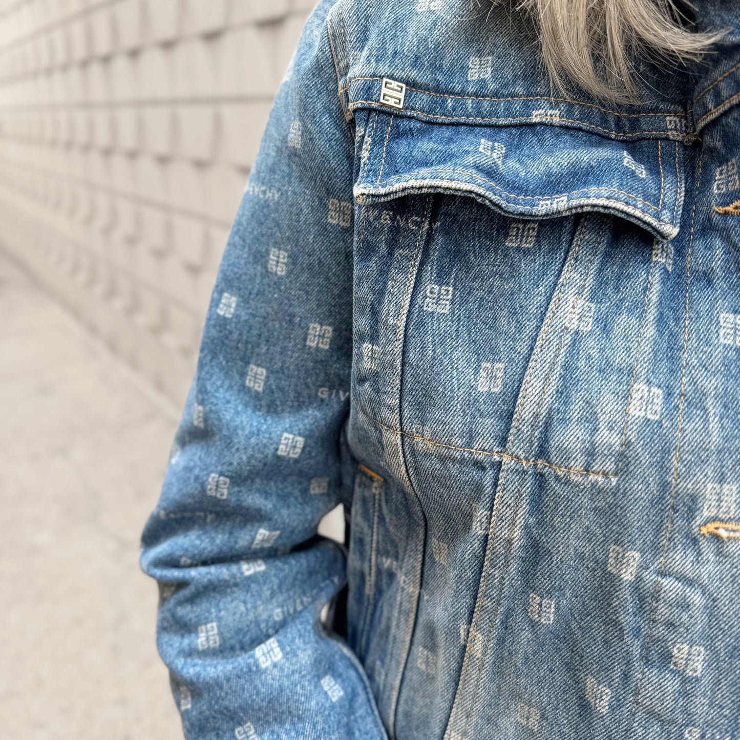 Givenchy 4G Monogram Denim Trucker Jacket