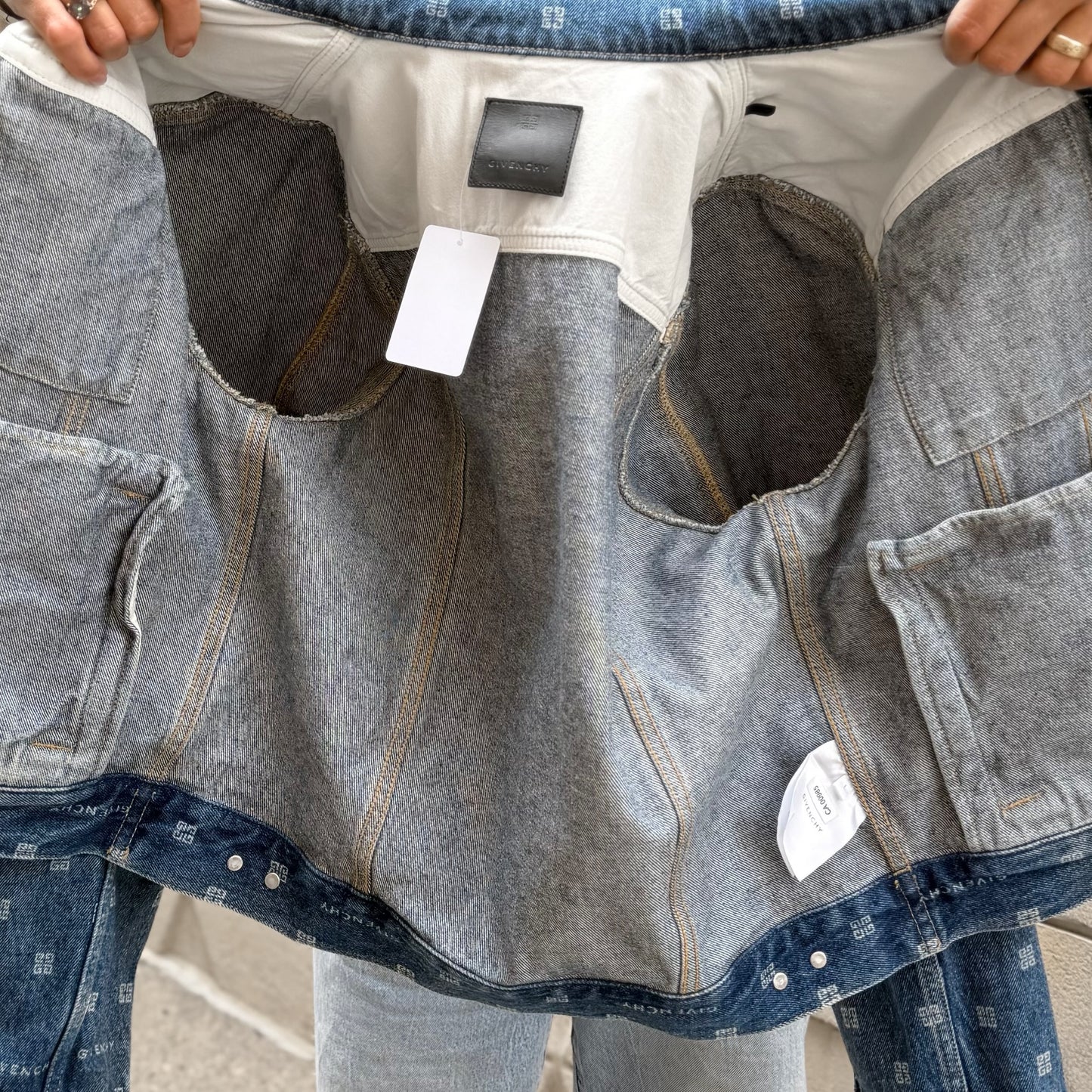 Givenchy 4G Monogram Denim Trucker Jacket