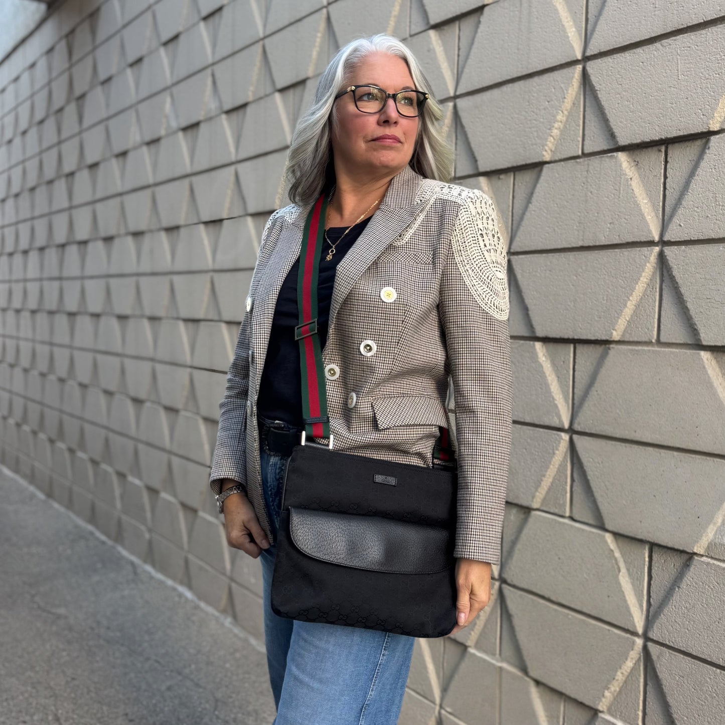 Gucci GG Canvas Web Messenger Bag