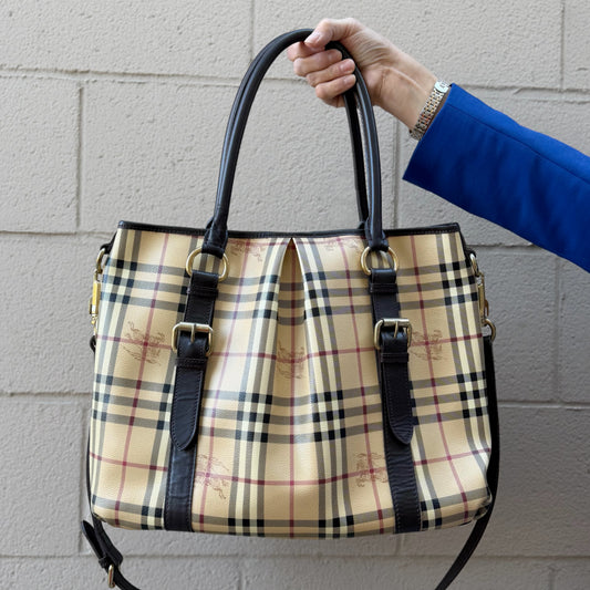 Burberry Haymarket Check Northfield Tote Bag
