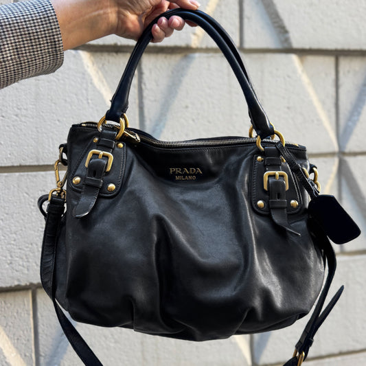 Prada Soft Calfskin Two Way Bag