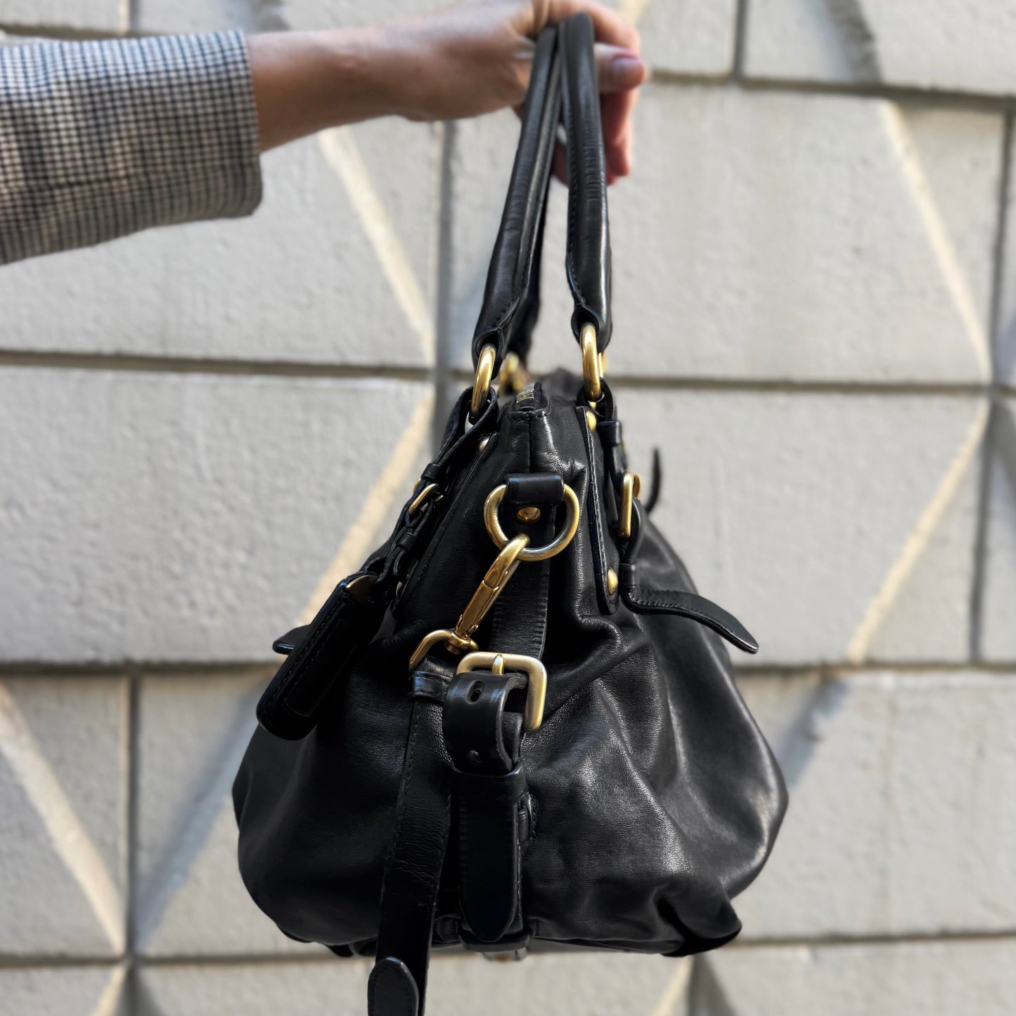 Prada Soft Calfskin Two Way Bag