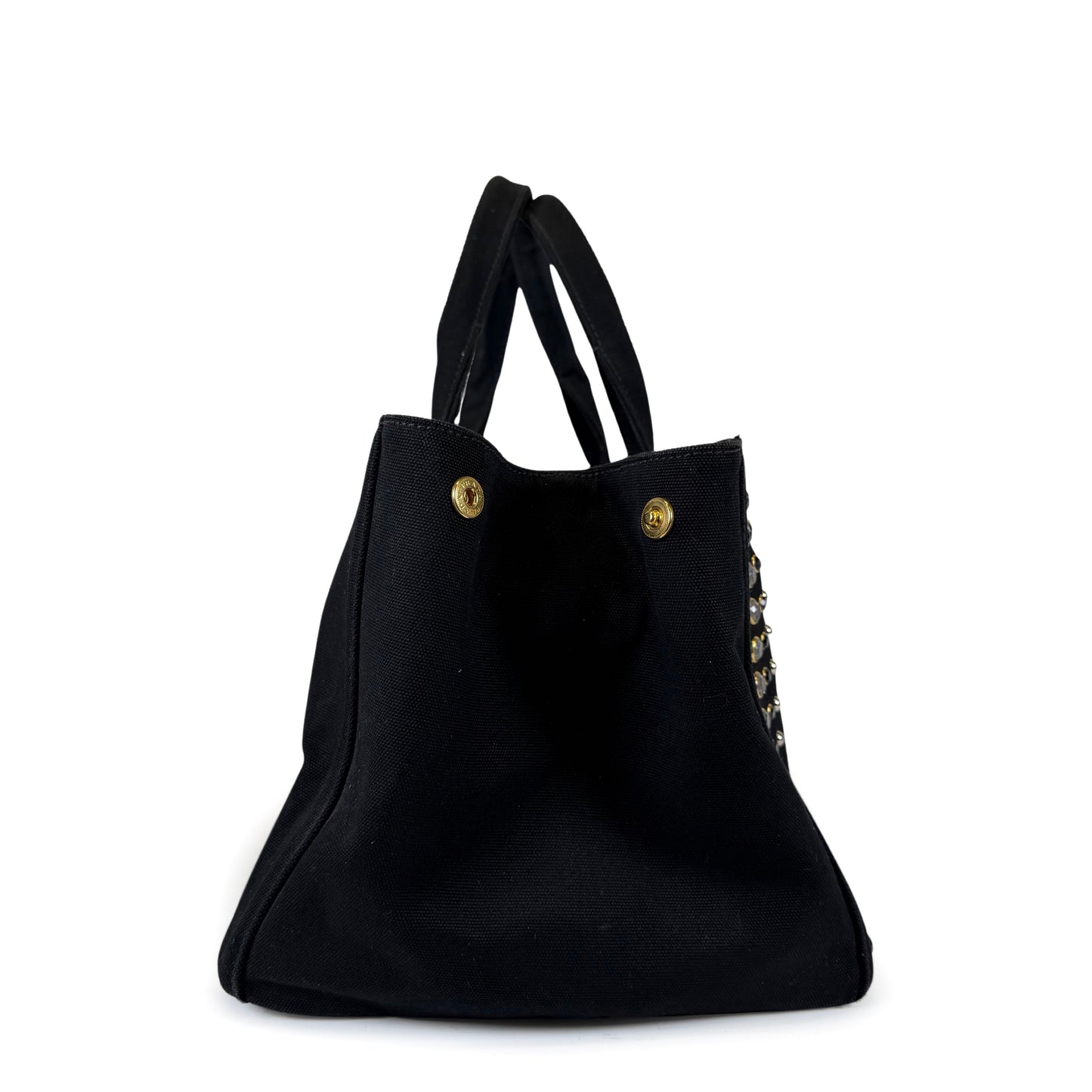 Prada Bijoux Canapa Studded Tote Bag