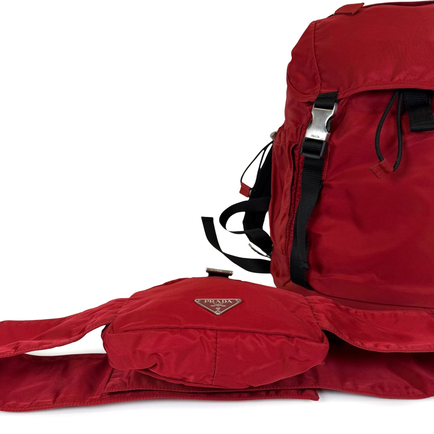 Prada Nylon Backpack with Removable Pouch