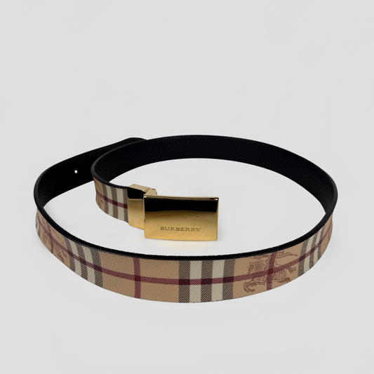 Burberry Reversible Check Belt