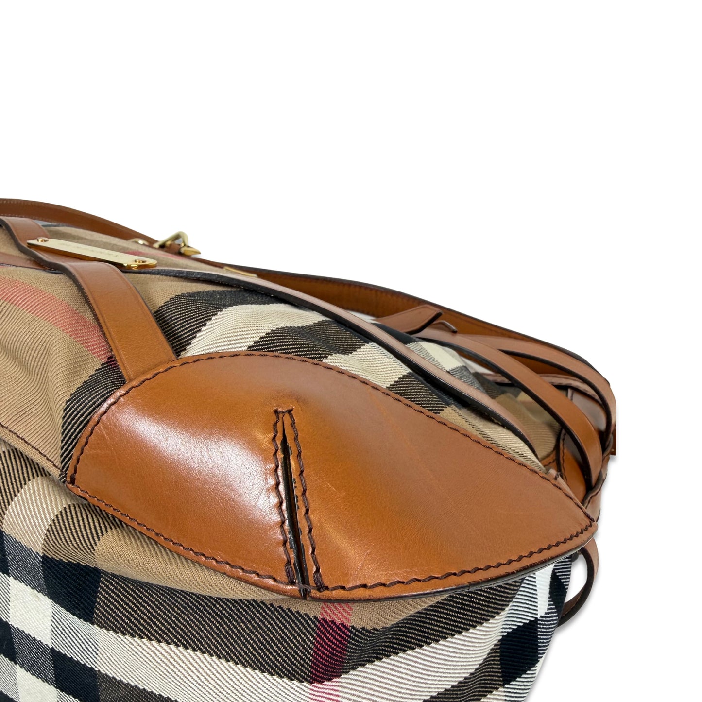 Burberry House Check Bridle Dutton Hobo Bag