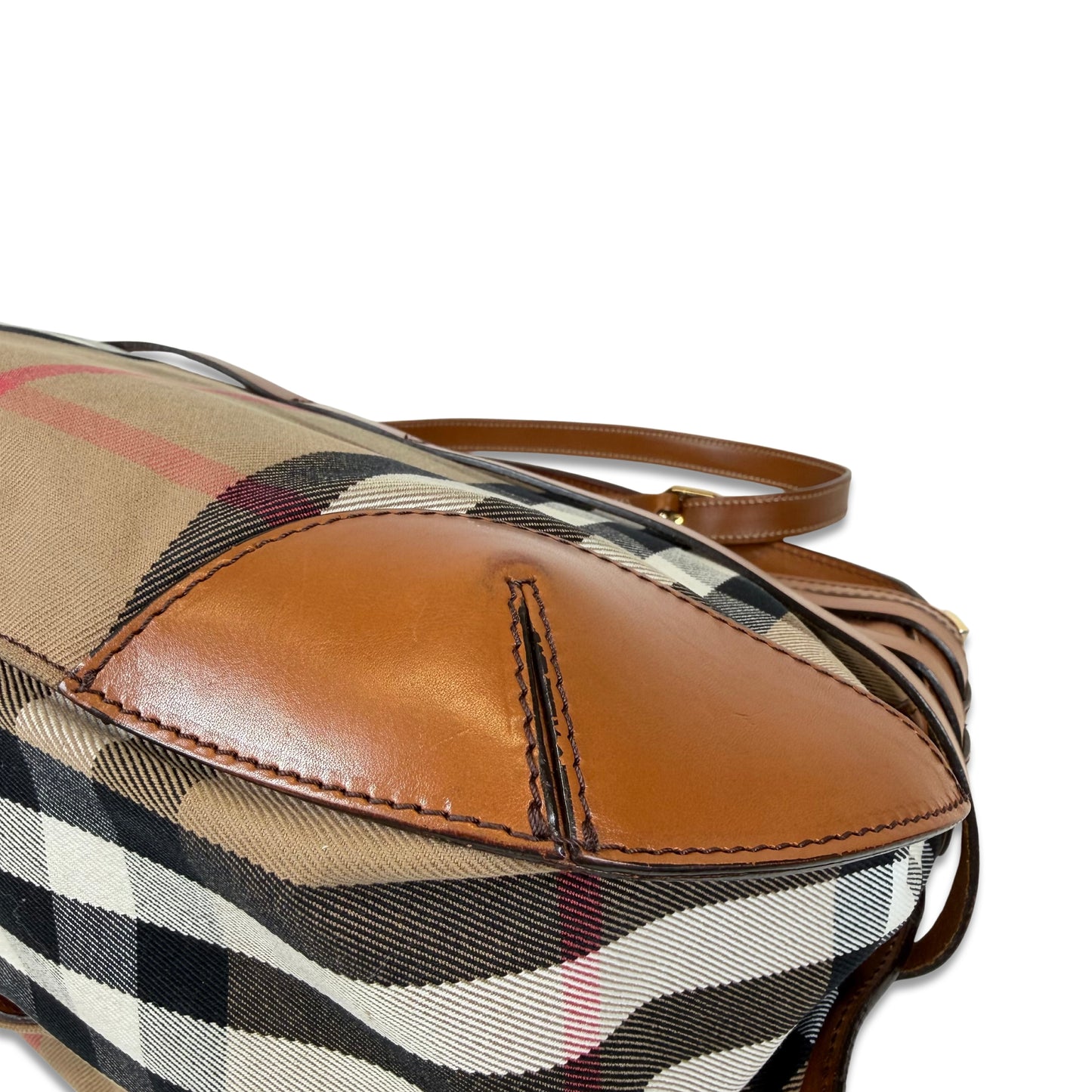 Burberry House Check Bridle Dutton Hobo Bag