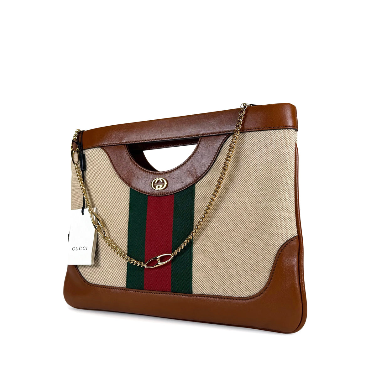 Gucci Canvas Vintage Large Shoulder Bag