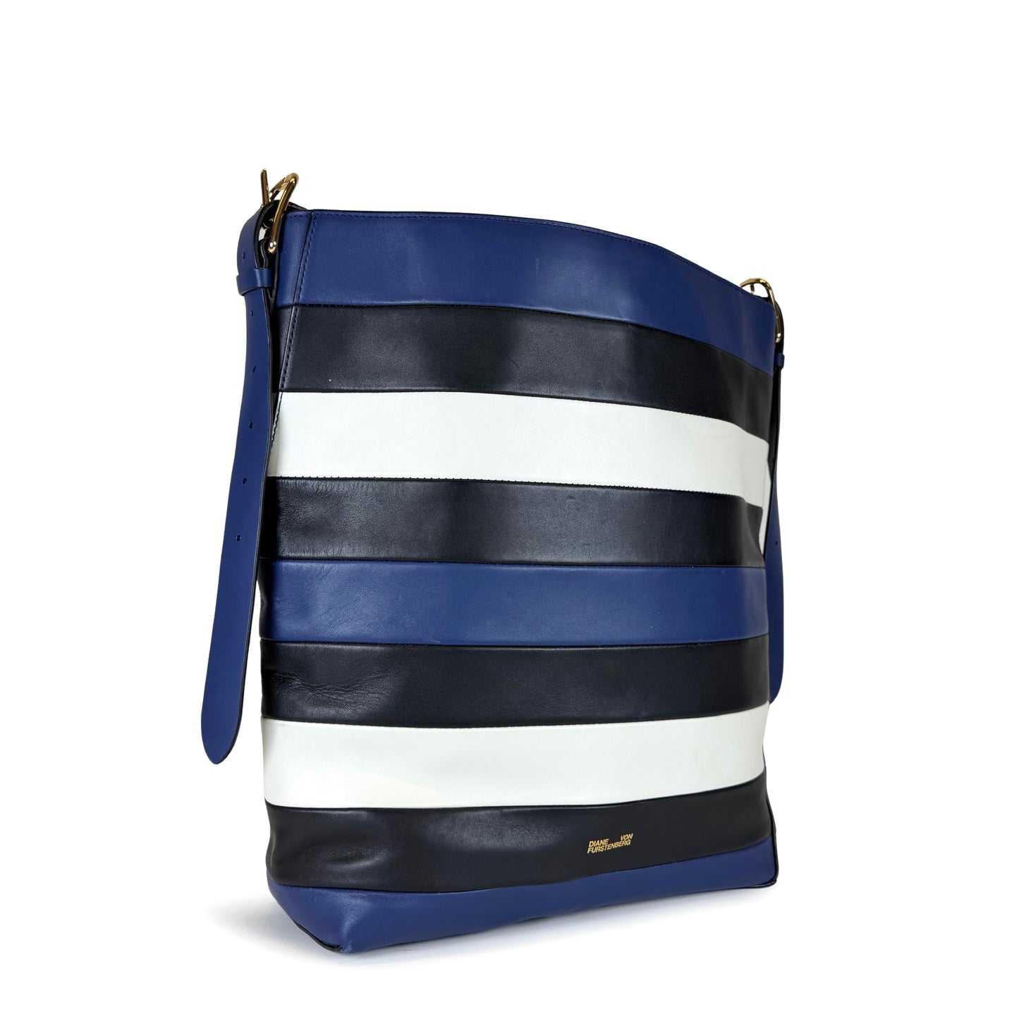 DVF Striped Bucket Bag