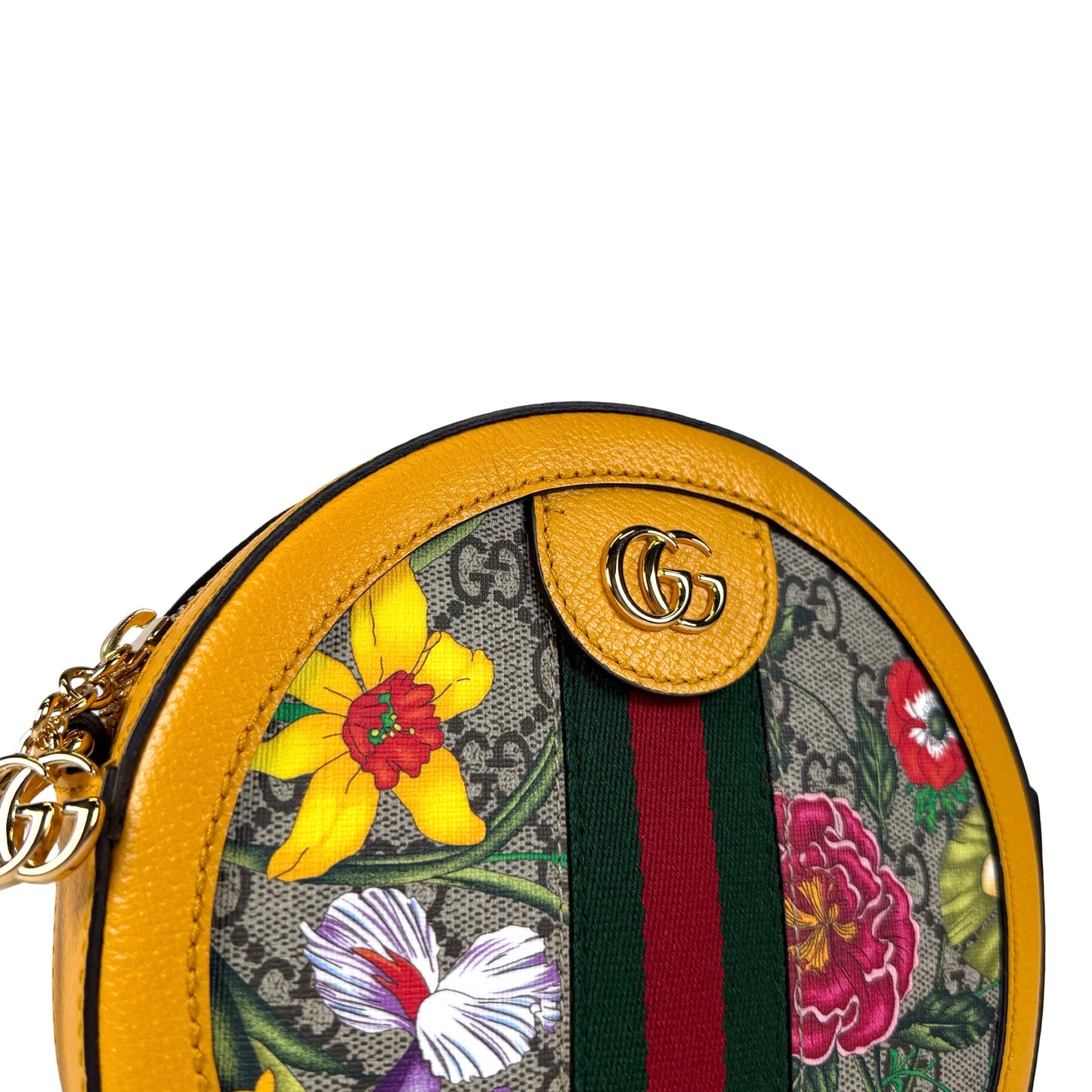 Gucci Ophidia Flora Mini Round Bag