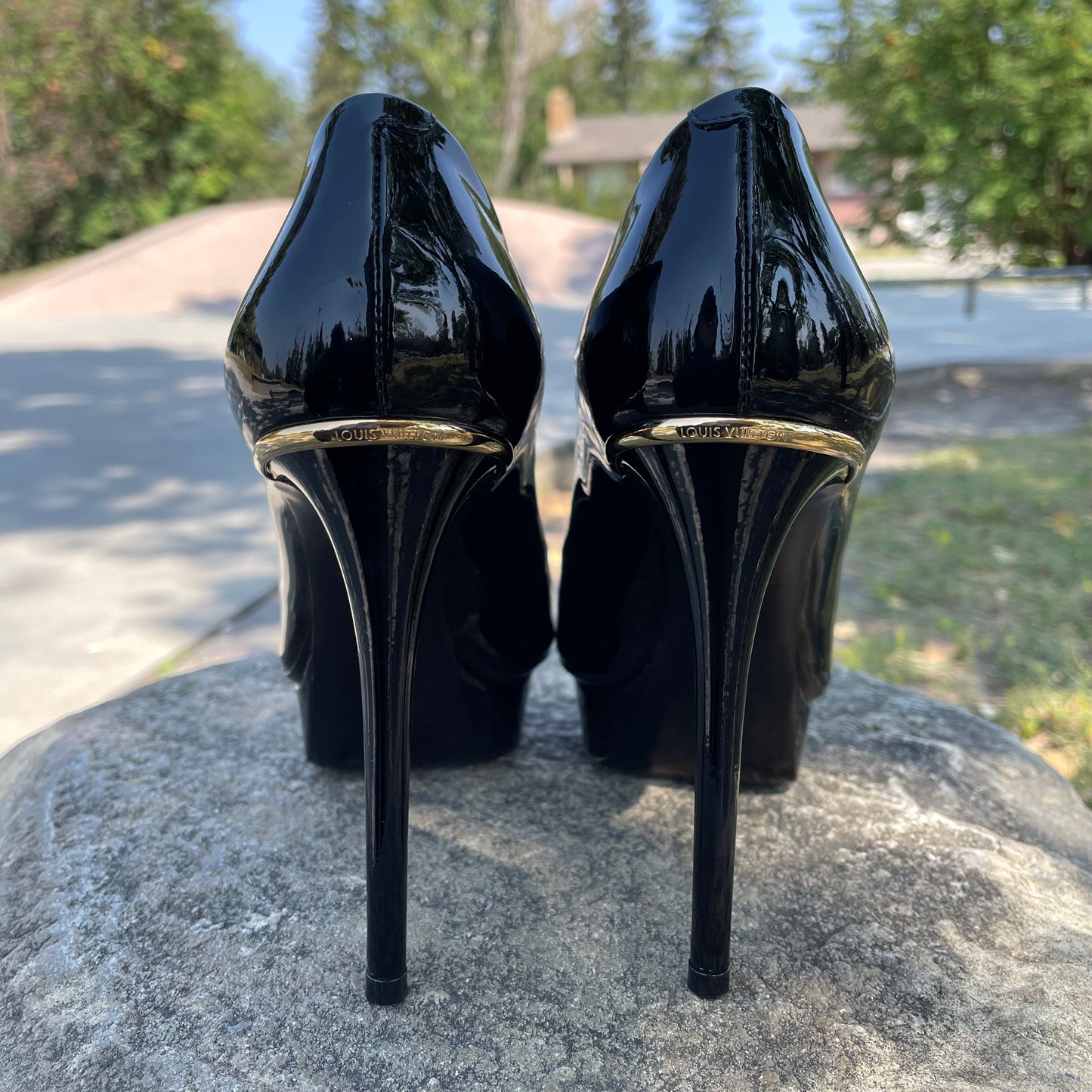 Louis Vuitton Stiletto Patent Leather Heels for Women for sale