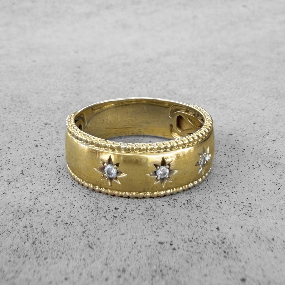 Gabriel & Co Bujukan Yellow Gold Diamond Starburst Ring