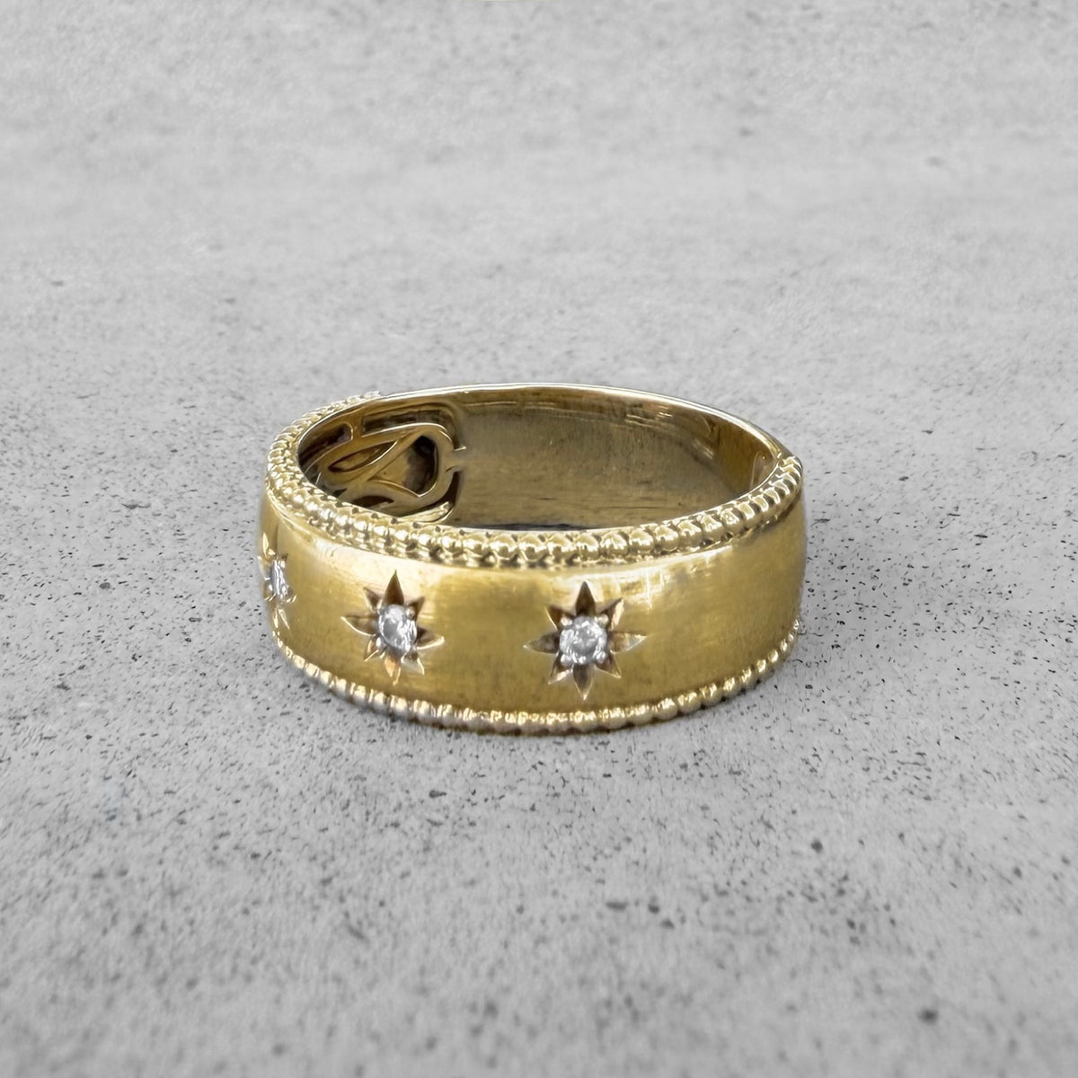Gabriel & Co Bujukan Yellow Gold Diamond Starburst Ring