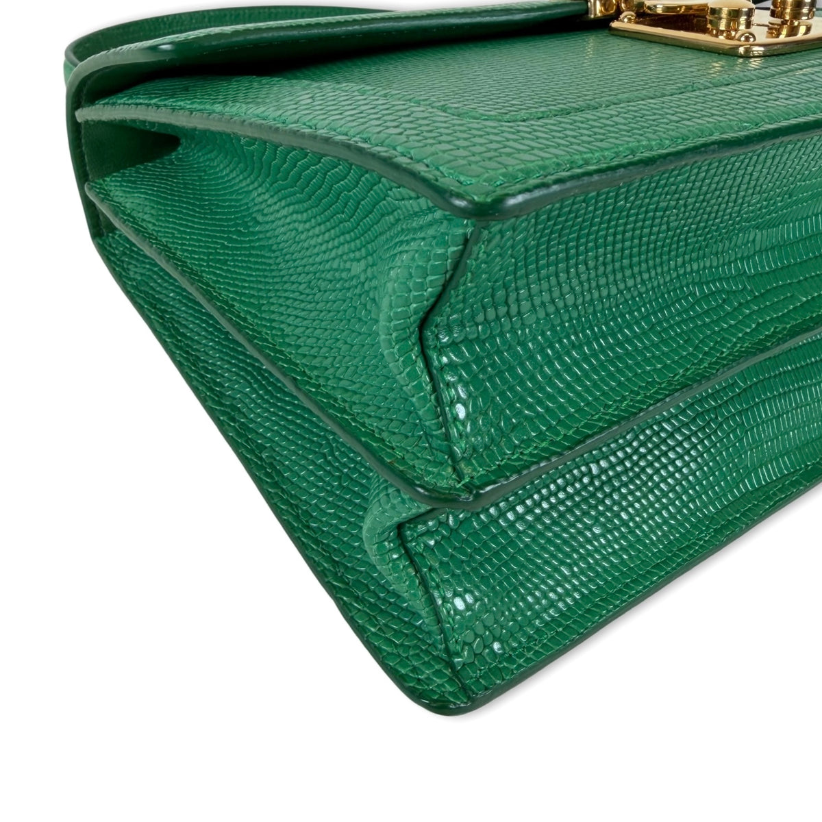 Miu Miu Confidential Lizard-Embossed Top Handle Bag