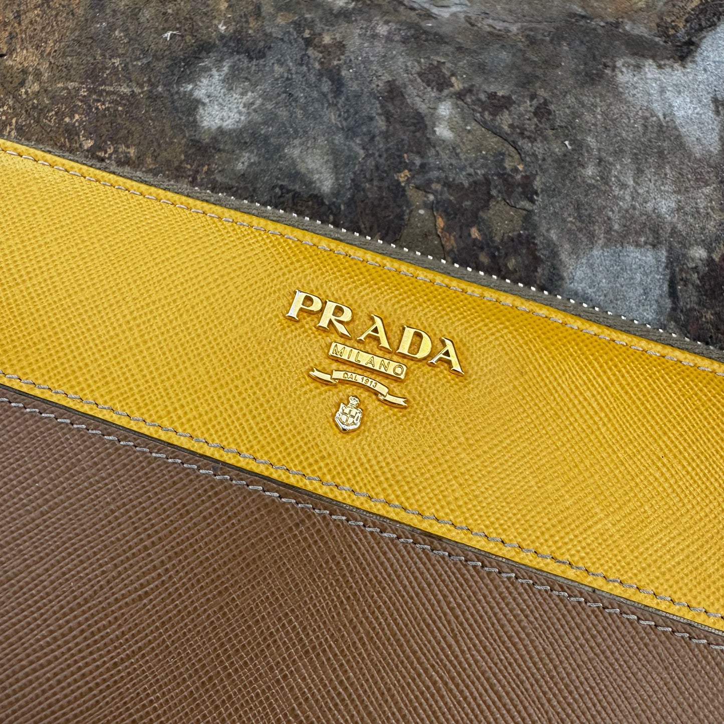 Prada Two-Tone Zippy Wallet