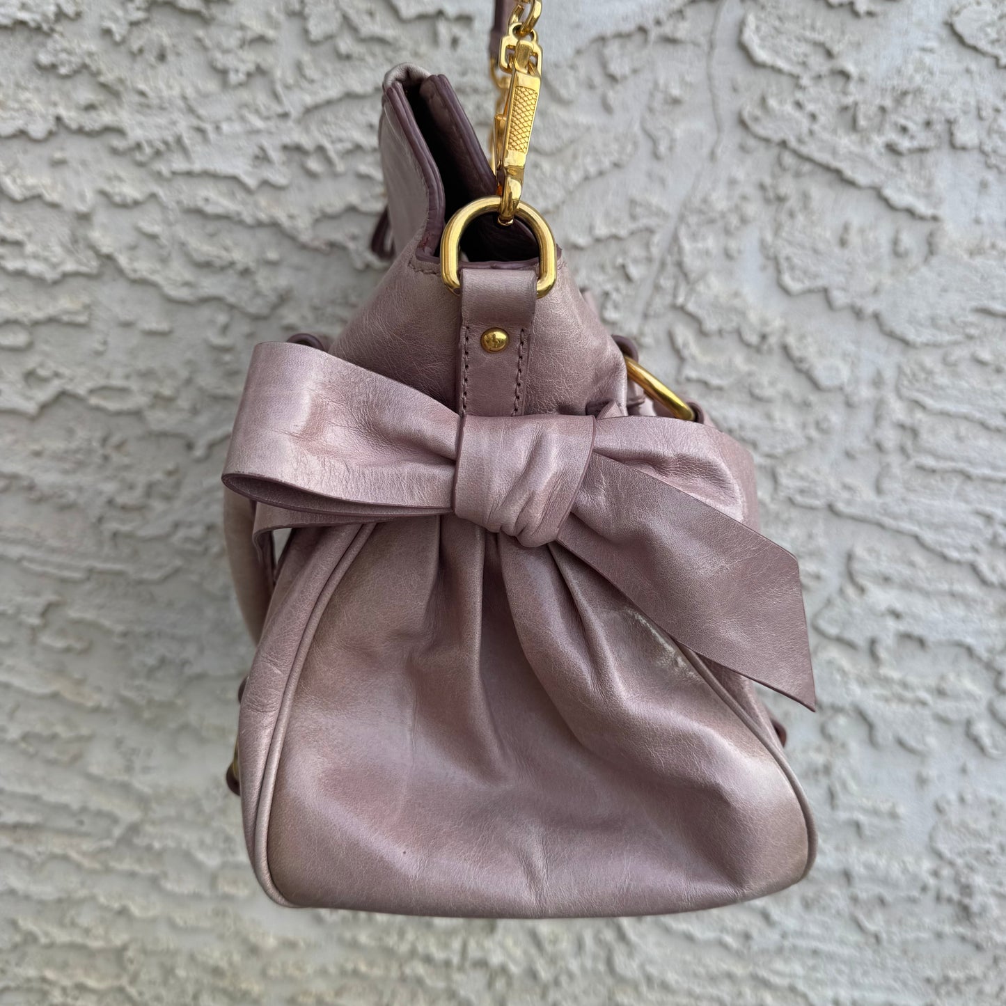 Miu Miu Vitello Lux Bow Bag